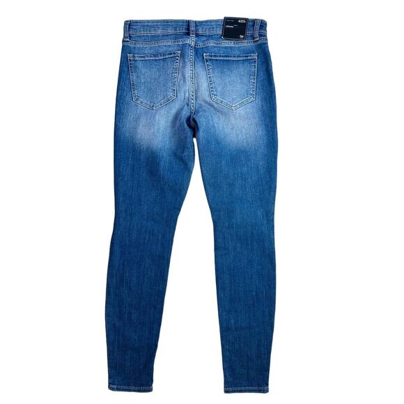 GAP Factory NWT Women's 4 27R Mid Rise Distressed Blue Stretch Jeggings - Picture 2 of 10